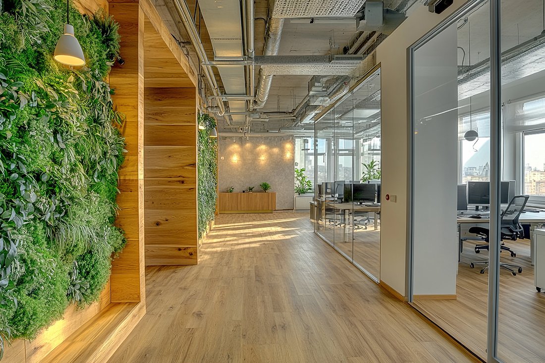 modern-office-interior-design-with-wooden-walls-green-vertical-garden
